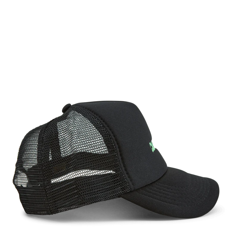 Cali Trucki Cap Embro All Black/green