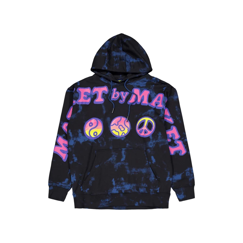 Cali Peace Tie-dye Hoodie Navy Smoke Tie-dye