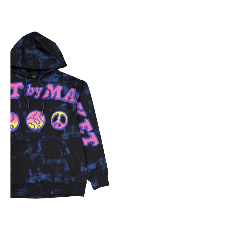 Cali Peace Tie-dye Hoodie Navy Smoke Tie-dye