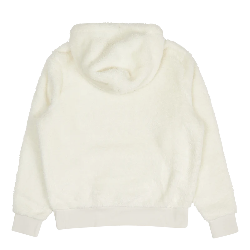 Logo-Embroidered Pile Fleece Hoodie Clubhouse Cream