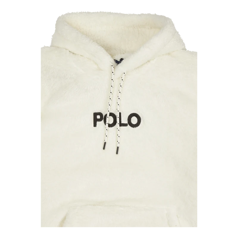 Logo-Embroidered Pile Fleece Hoodie Clubhouse Cream