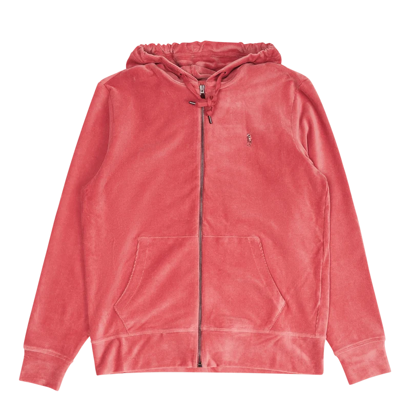 Knit Corduroy Full-Zip Hoodie Adirondack Berry