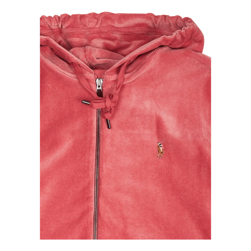 Knit Corduroy Full-Zip Hoodie Adirondack Berry