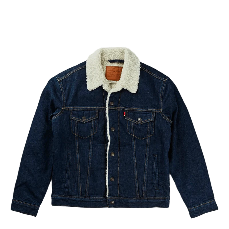 Type 3 Sherpa Trucker Rockridg Med Indigo - Worn In