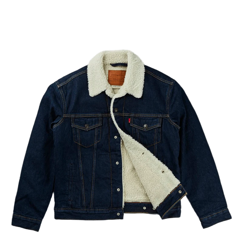 Type 3 Sherpa Trucker Rockridg Med Indigo - Worn In
