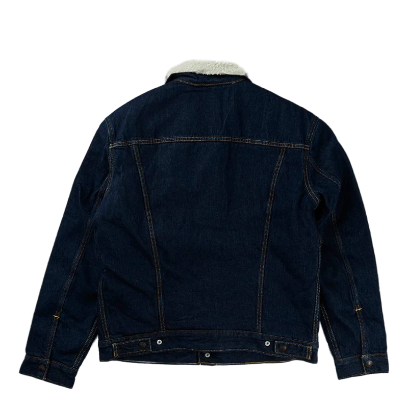 Type 3 Sherpa Trucker Rockridg Med Indigo - Worn In