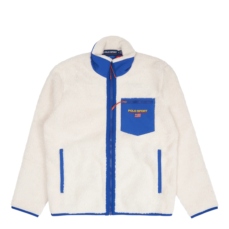Polo Sport Pile Fleece Sweatshirt Clubhouse Cream/Sapphire Star