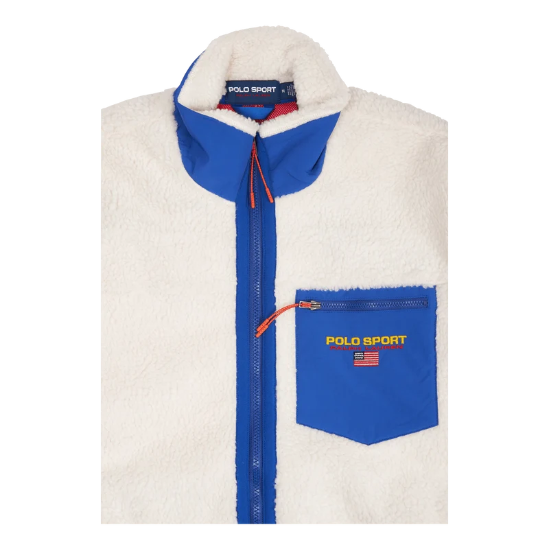 Polo Sport Pile Fleece Sweatshirt Clubhouse Cream/Sapphire Star