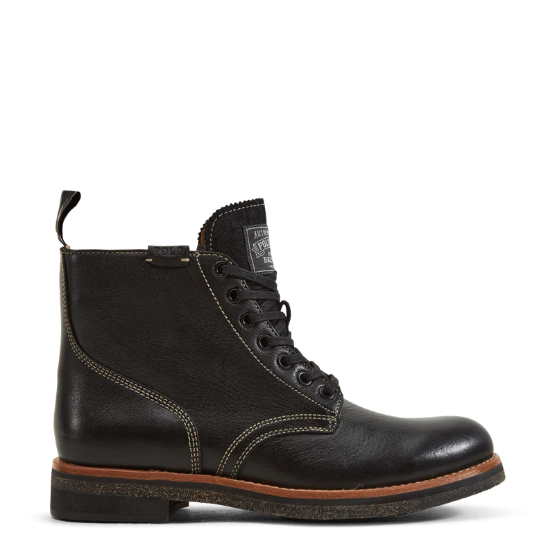 Tumbled Leather Boot Black