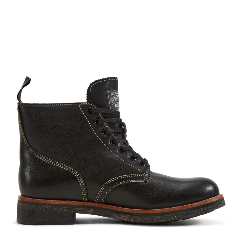 Tumbled Leather Boot Black