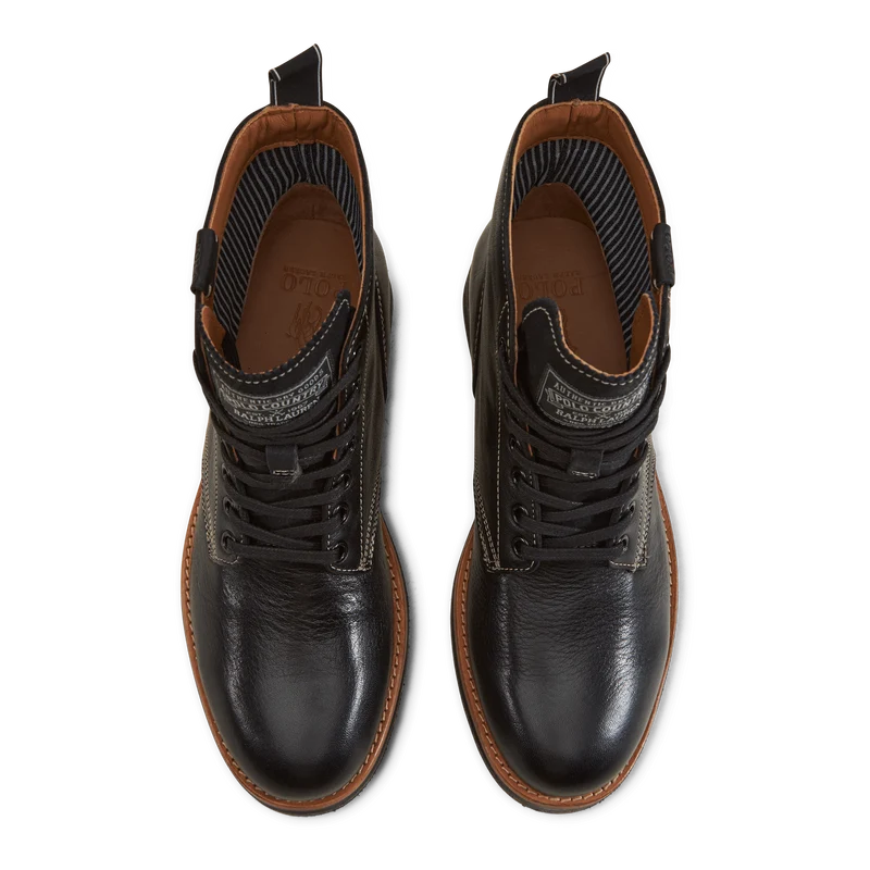 Tumbled Leather Boot Black