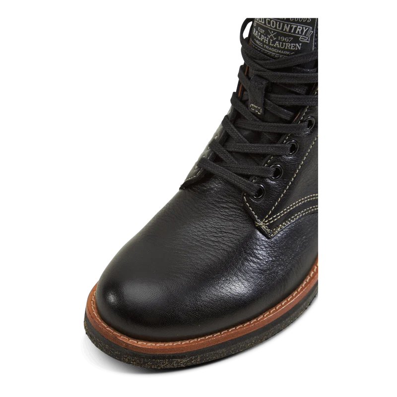 Tumbled Leather Boot Black