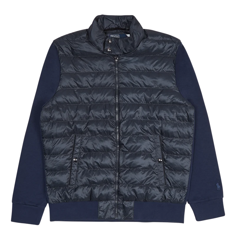Herringbone-Print Hybrid Jacket Herringbone Newport Navy