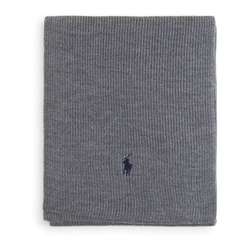 Signature Pony Wool Scarf Fawn Grey Heather