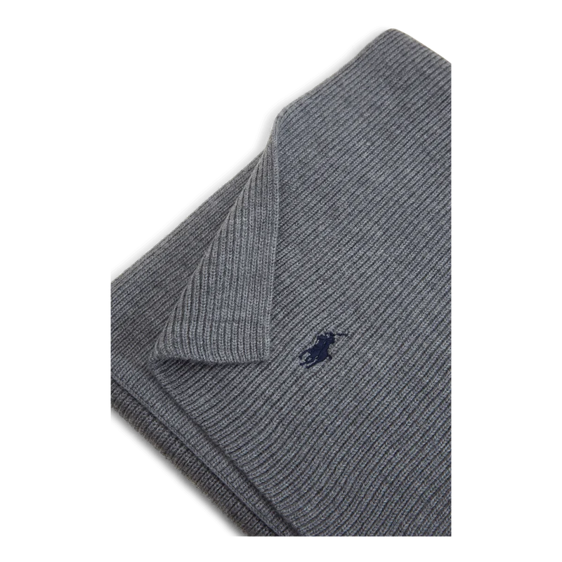 Signature Pony Wool Scarf Fawn Grey Heather