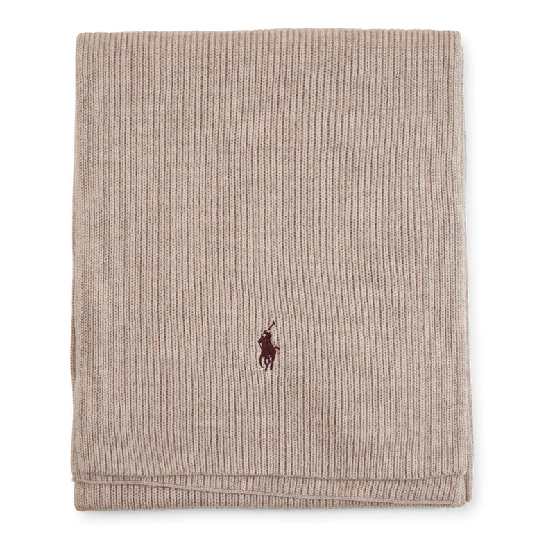 Signature Pony Wool Scarf Oatmeal Heather
