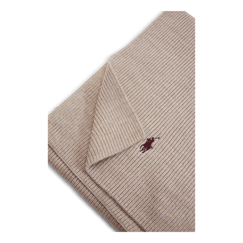 Signature Pony Wool Scarf Oatmeal Heather