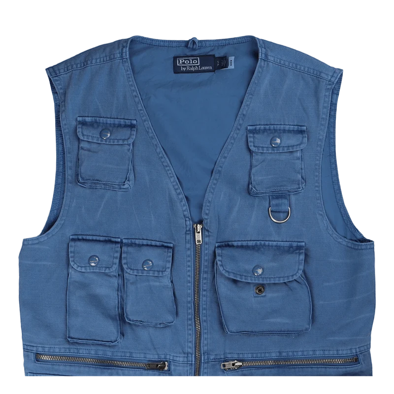 Chino Utility Vest Retreat Blue