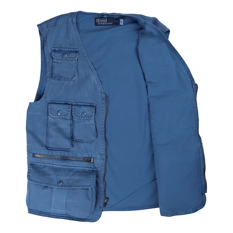 Chino Utility Vest Retreat Blue