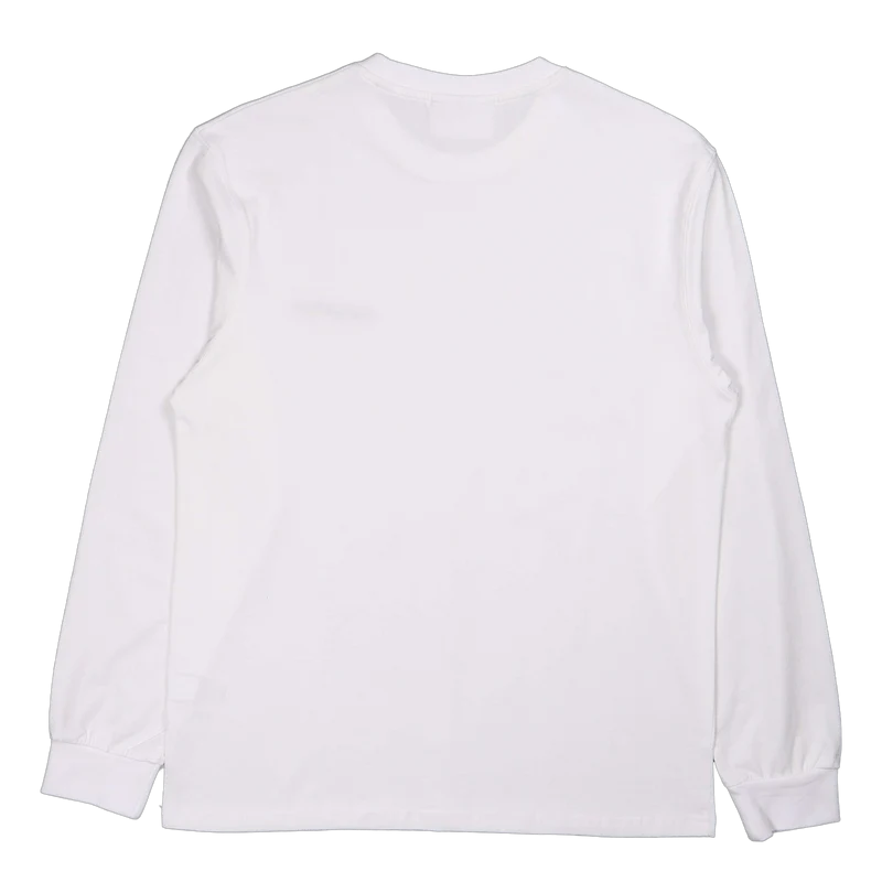 Casual Tee Long Sleeve White Logo