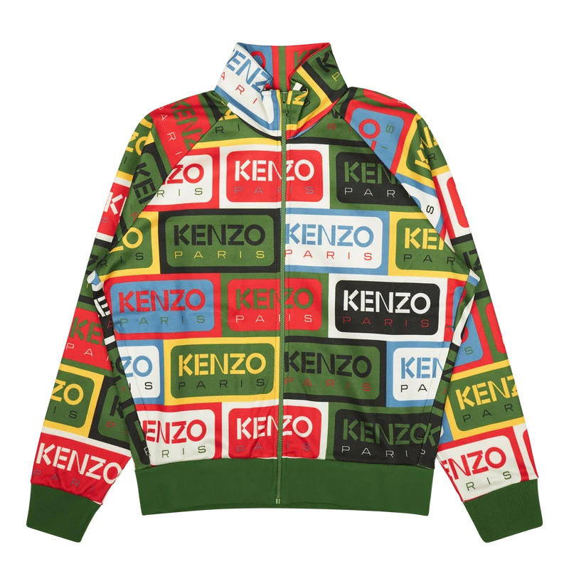 Zip Up Sweatshirt Kenzo Label Multicolor