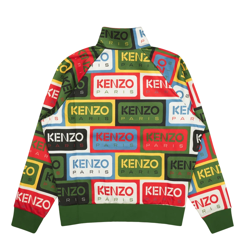 Zip Up Sweatshirt Kenzo Label Multicolor