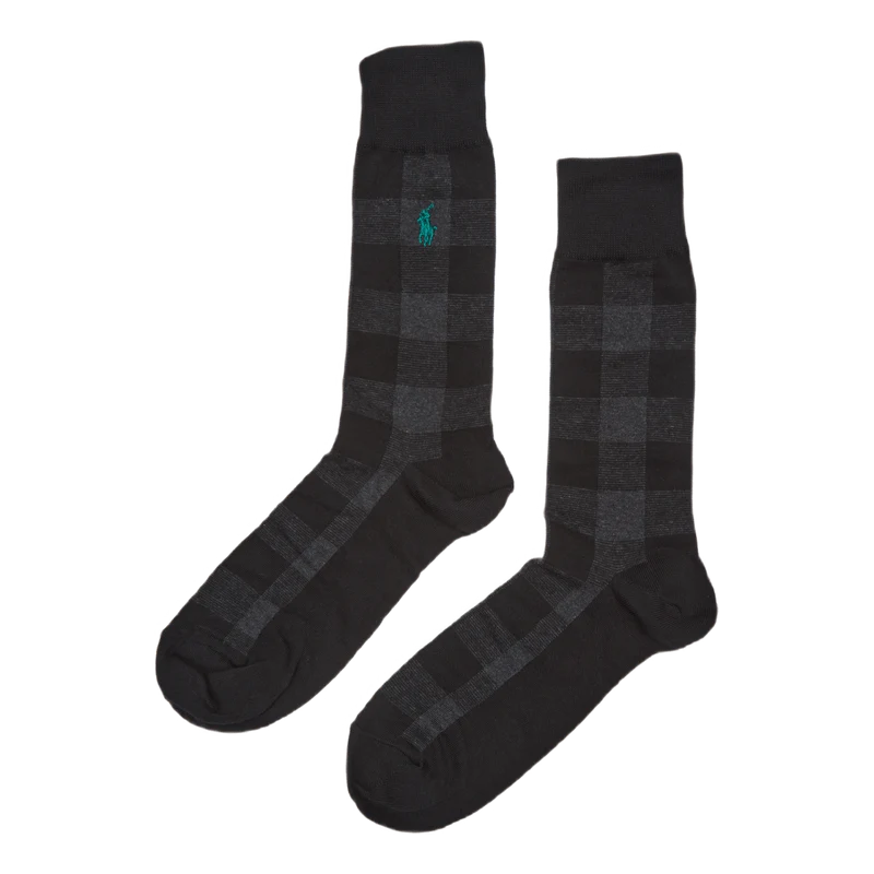 Buffalo Plaid Crew Sock Gift Set Rd/Grn/Gry