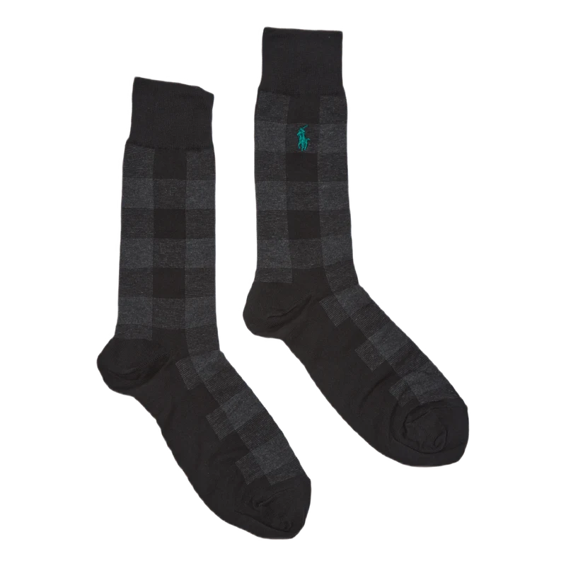 Buffalo Plaid Crew Sock Gift Set Rd/Grn/Gry