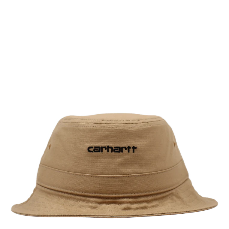 Script Bucket Hat Cotton Canva Dusty H Brown / Black