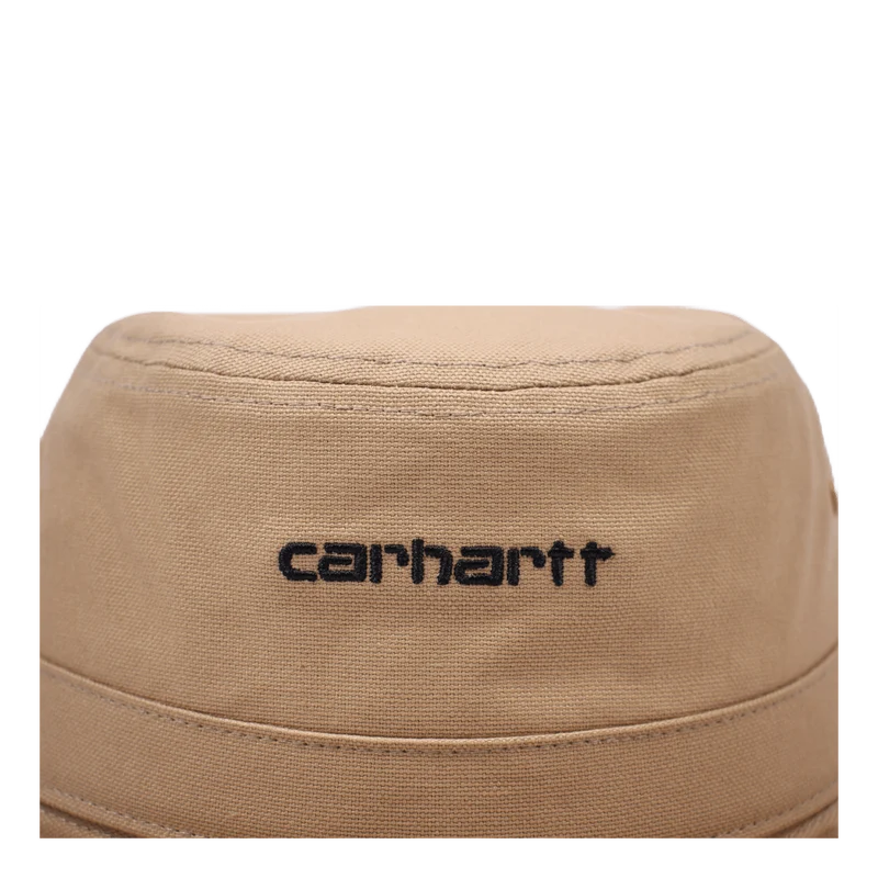Script Bucket Hat Cotton Canva Dusty H Brown / Black