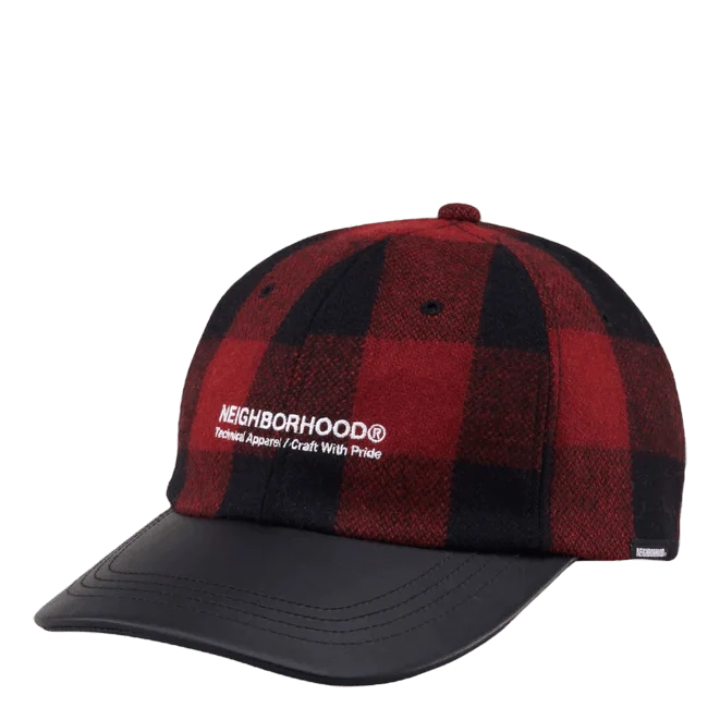 Buffalo Check Dad Cap . Wn Red