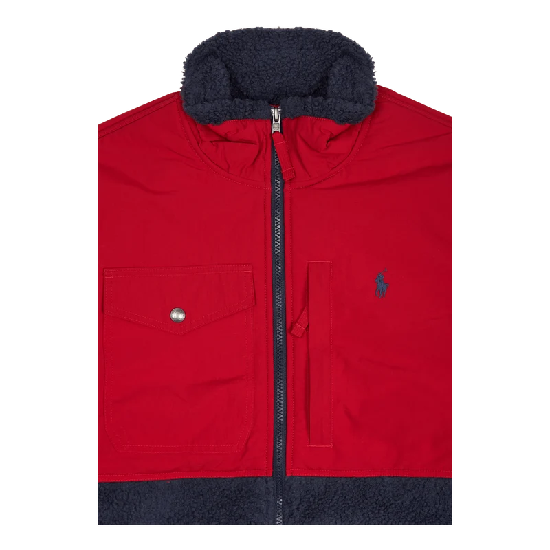 Wind-Blocking Hybrid Jacket Newport Navy/Rl 2000 Red
