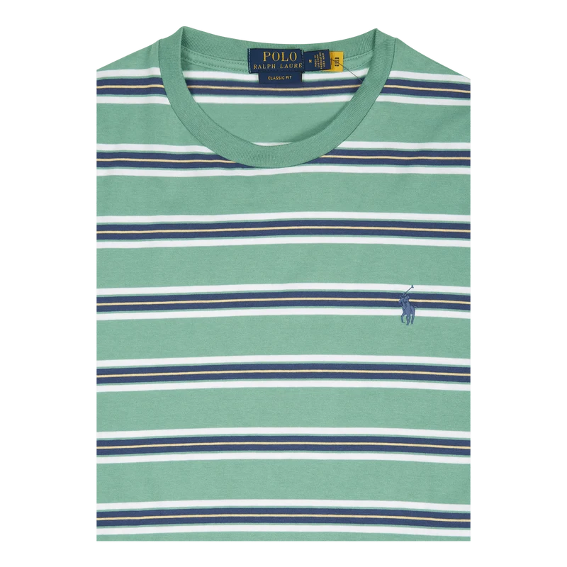 Classic Fit Striped Jersey T-Shirt Haven Green Multi