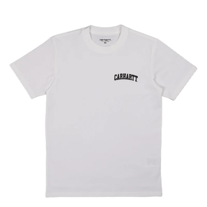 S/s University Script T-shirt White / Black