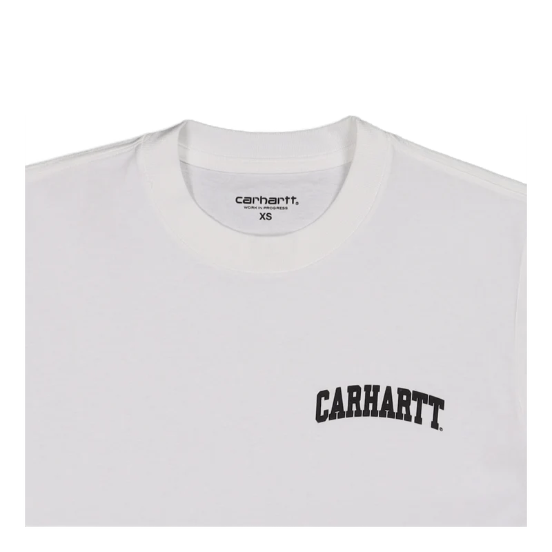 S/s University Script T-shirt White / Black