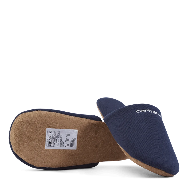 Script Embroidery Slippers Enzian / White