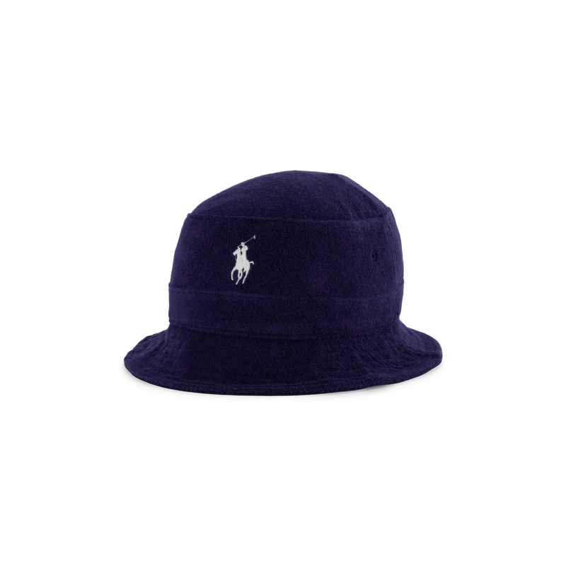 Cotton-Blend Terry Bucket Hat Newport Navy