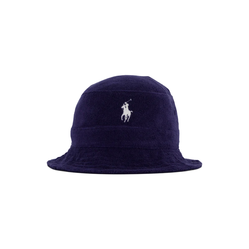 Cotton-Blend Terry Bucket Hat Newport Navy