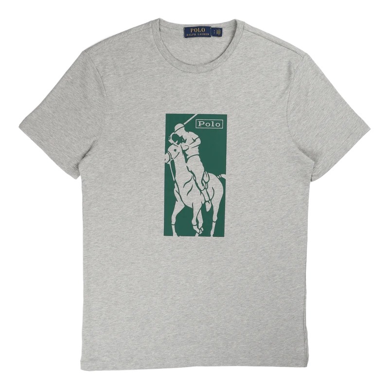 Custom Slim Fit Big Pony Logo T-Shirt Andover Heather