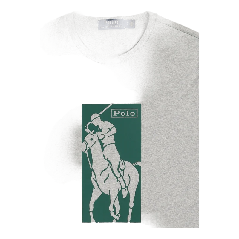 Custom Slim Fit Big Pony Logo T-Shirt Andover Heather