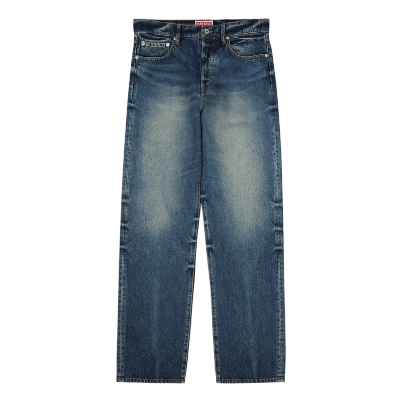 Denim Pants Medium Stone Blue Denim