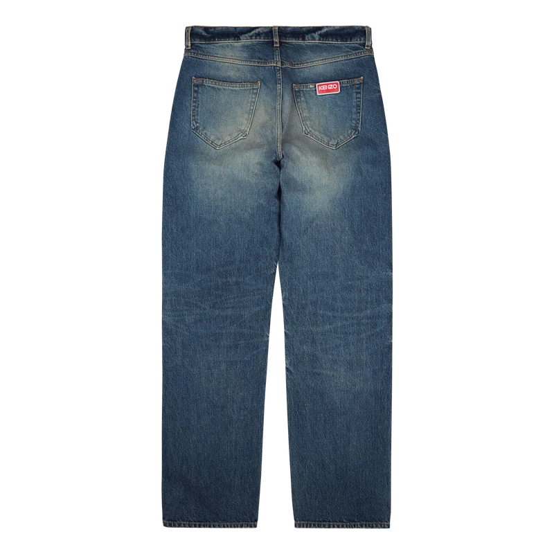 Denim Pants Medium Stone Blue Denim