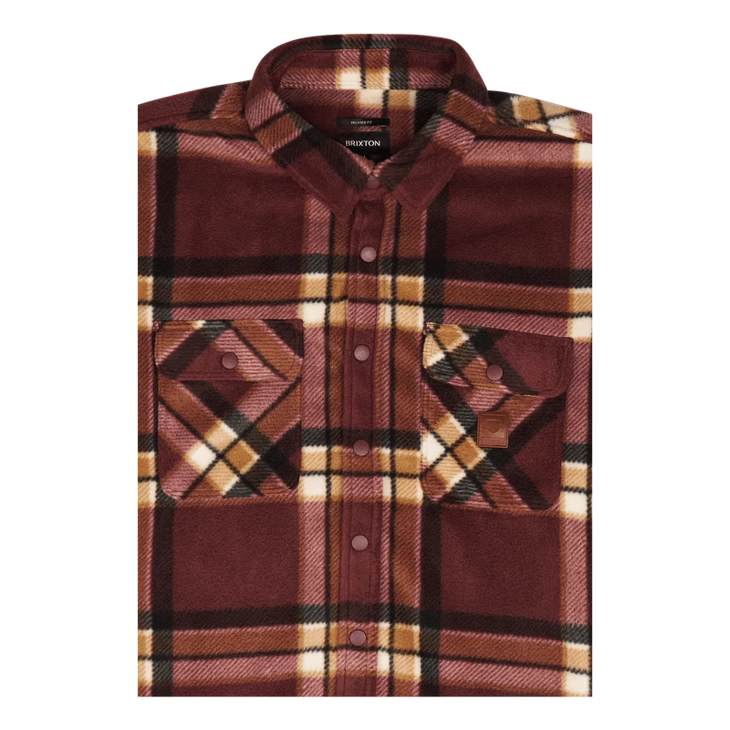 Bowery L/s Arctic Stretch Flee Mahogany Plaid