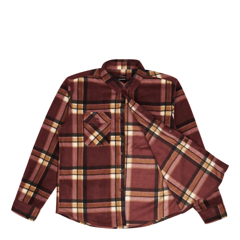 Bowery L/s Arctic Stretch Flee Mahogany Plaid