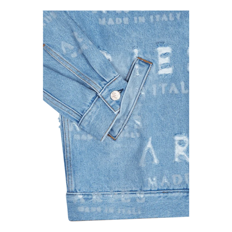 Destroyed Jean Jacket Blue