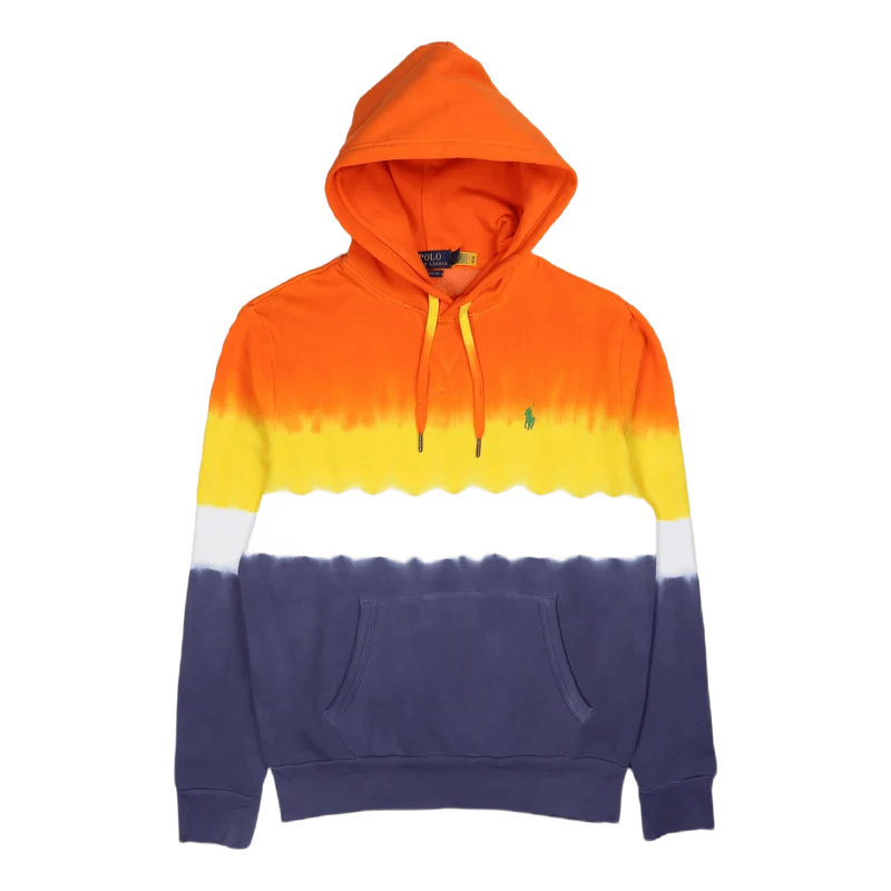 Tie-Dye Fleece Hoodie Bright Signal Orange Multi