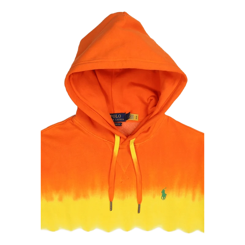 Tie-Dye Fleece Hoodie Bright Signal Orange Multi