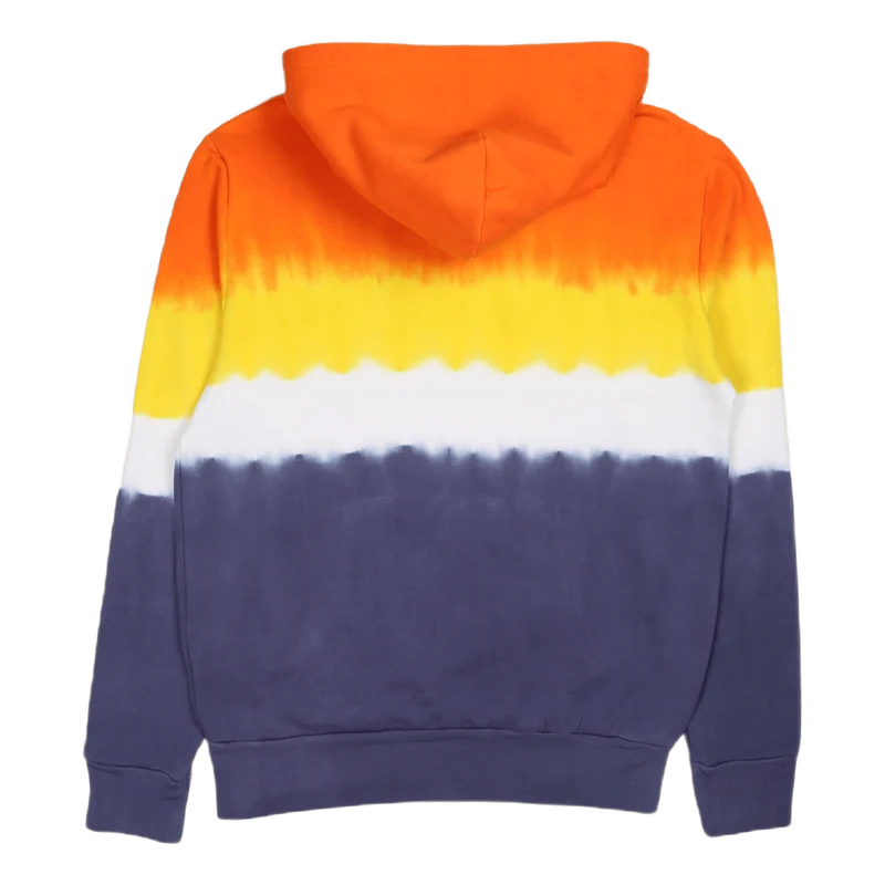 Tie-Dye Fleece Hoodie Bright Signal Orange Multi