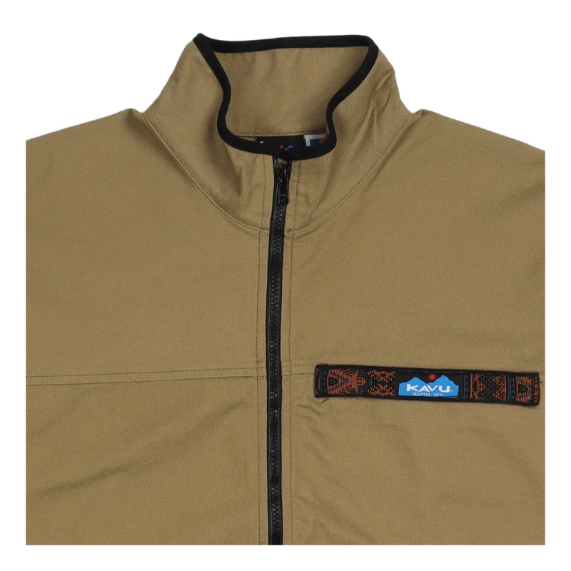 L/s Fz Throwshirt Heritage Khaki