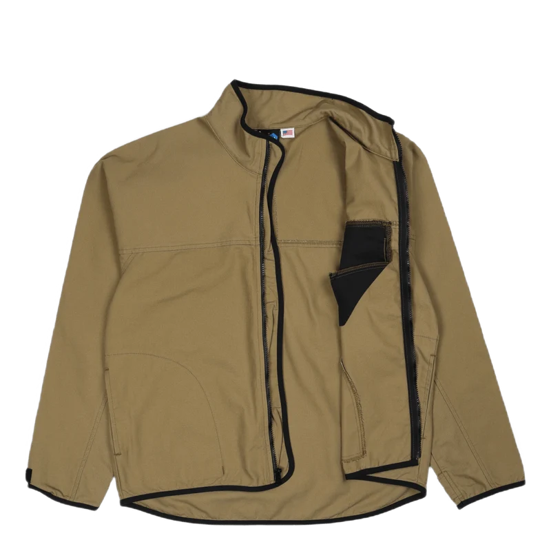 L/s Fz Throwshirt Heritage Khaki